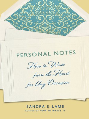cover image of Personal Notes